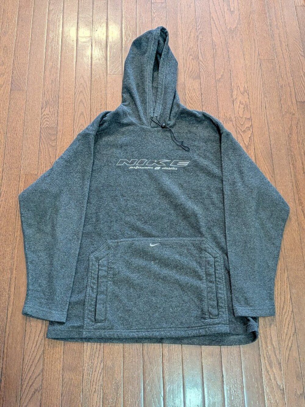 Y2K Nike Performance Athletics Spellout Fleece Hoodie - Size XL
